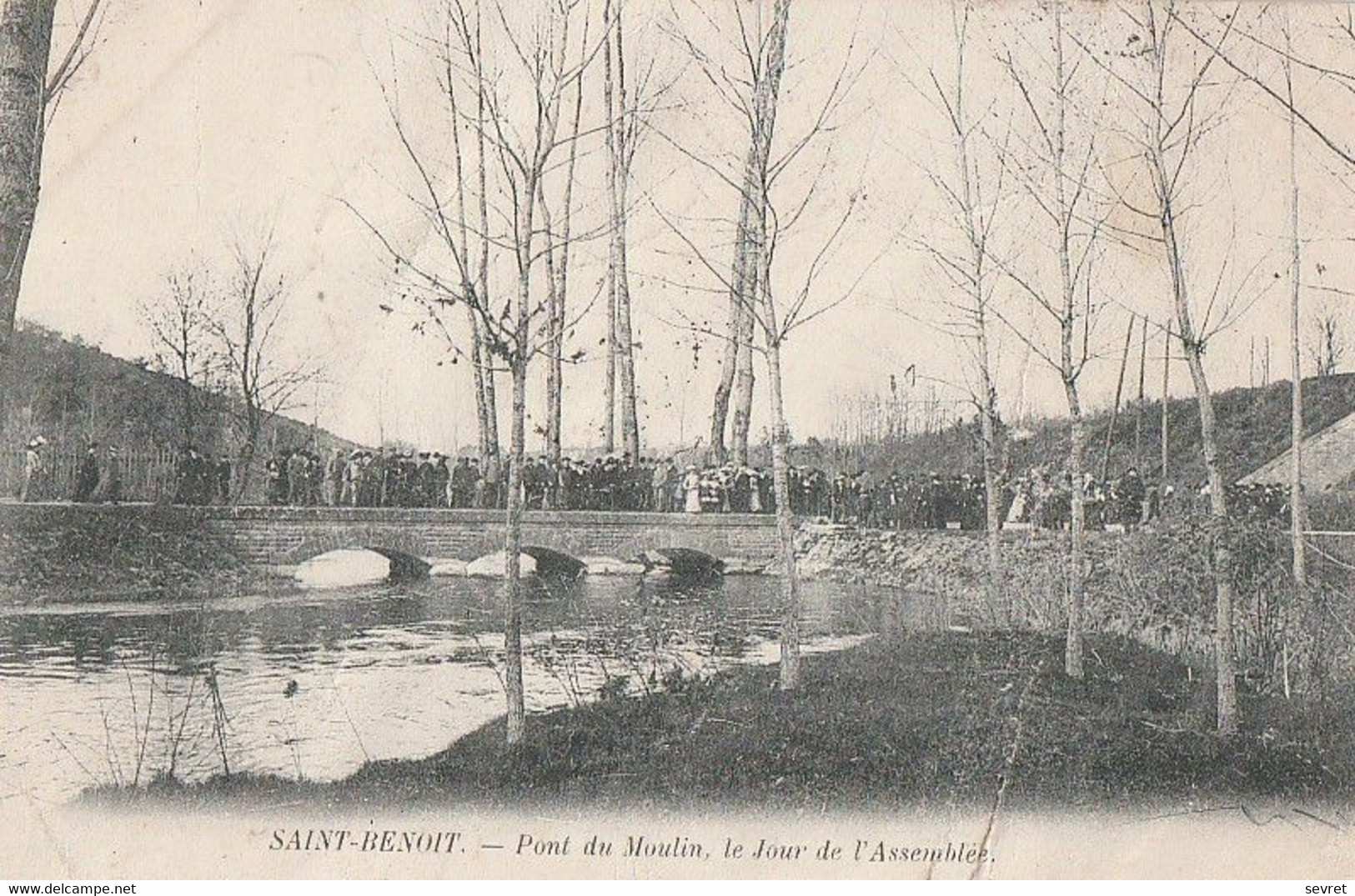SAINT-BENOIT. - Pont Du Moulin, Le Jour De L'Assemblée - Saint Benoit