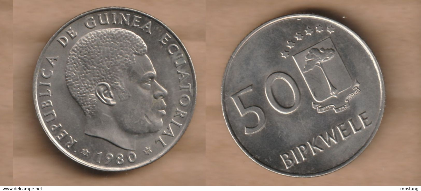 GUINEA  ECUATORIAL  50 Bipkwele 1980  Copper-nickel • 6.38 G • ⌀ 25 Mm KM# 53 - Guinée Equatoriale