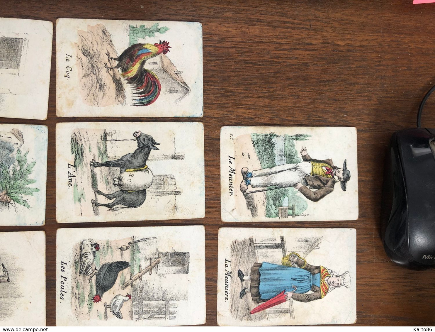 Jeu De Cartes 14 Cartes 19ème ? 18ème ? * Carte à Jouer * La Minoterie * Meunier Meunière Farine Garçon Moulin - Cartes à Jouer