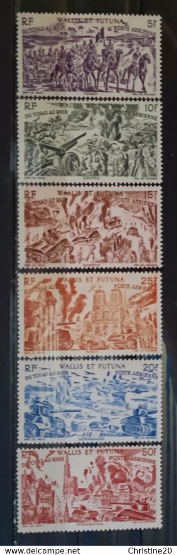 France Grandes Séries Coloniales 1946 Tchad Au Rhin Wallis Et Futuna PA 5/10 **TB Cote 19€ - 1946 Tchad Au Rhin