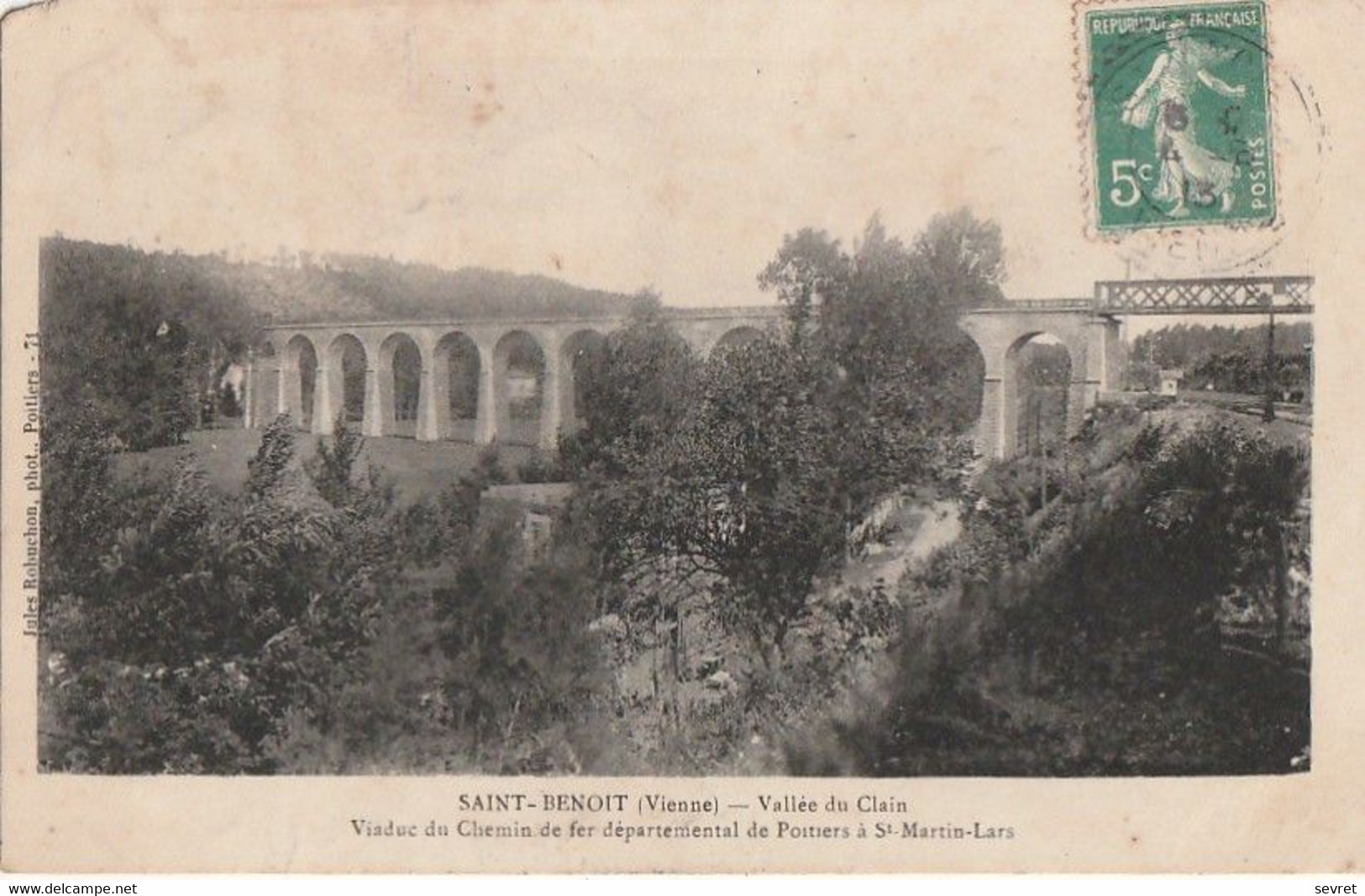 SAINT-BENOIT. - Vallée Du Clain - Viaduc Du Chemin De Fer Départemental De Poitiers à St-Martin-Lars - Saint Benoît