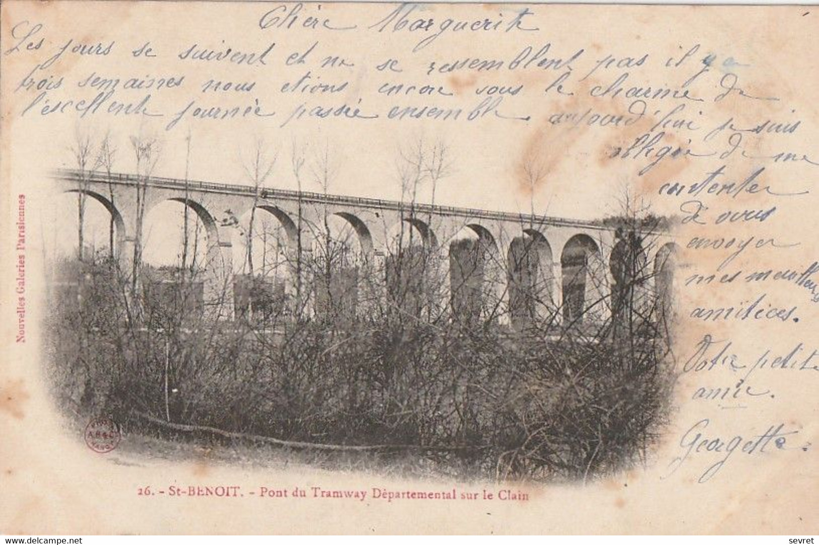 SAINT-BENOIT. - Pont Du Tramway Départemental Dur Le Clain - Saint Benoit