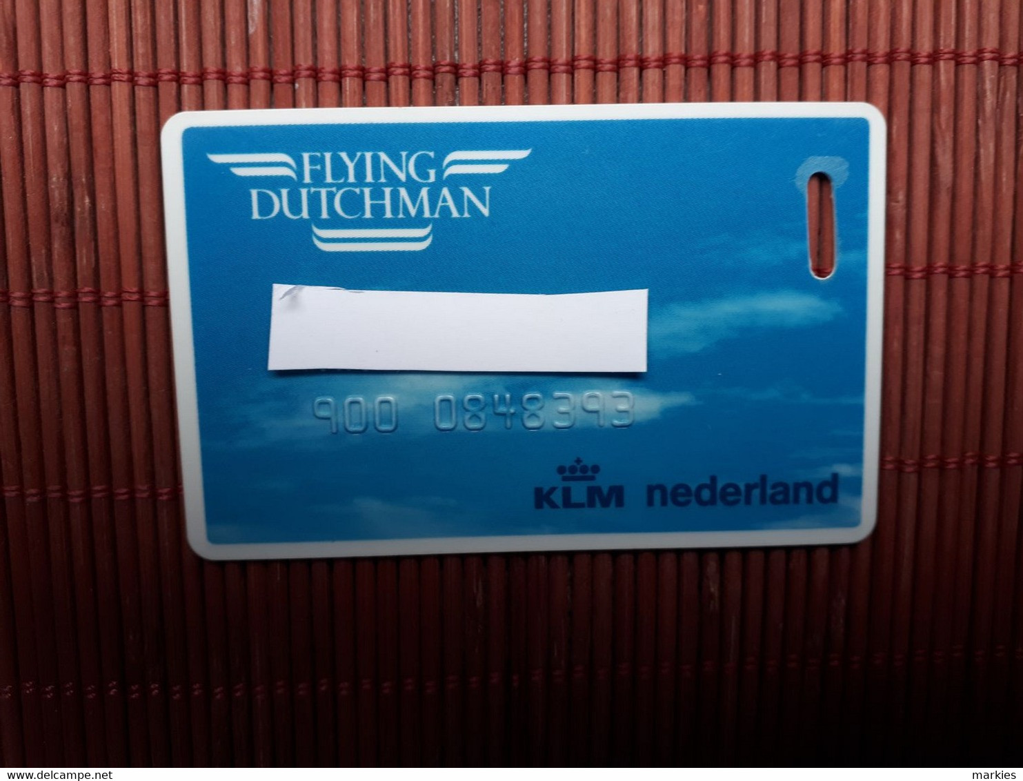 KLM Flying Dutchman Personiliased 2 Scans Some Marks Of Use Very Rare - Origine Sconosciuta