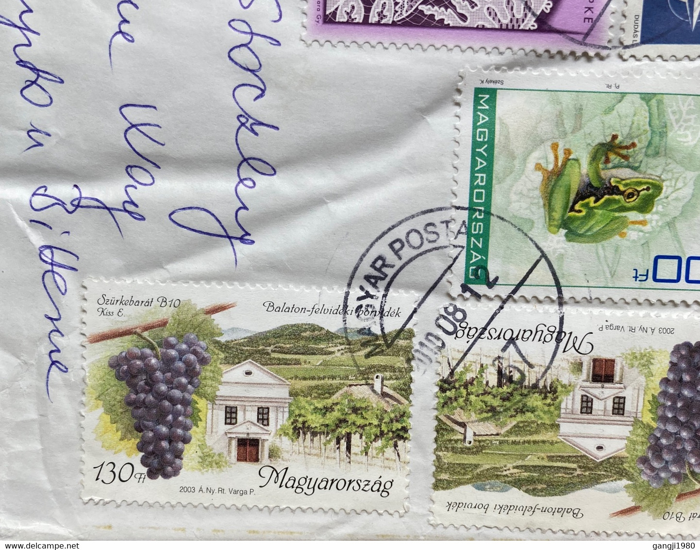HUNGARY 2001-2002, COUPLE DANCE,FROG ,FISH ,RAILWAY,GRAPE ,EUROPA, MAP, NATURE,BUILDING,11 REGISTERED STAMPS USED !!! CO - Covers & Documents