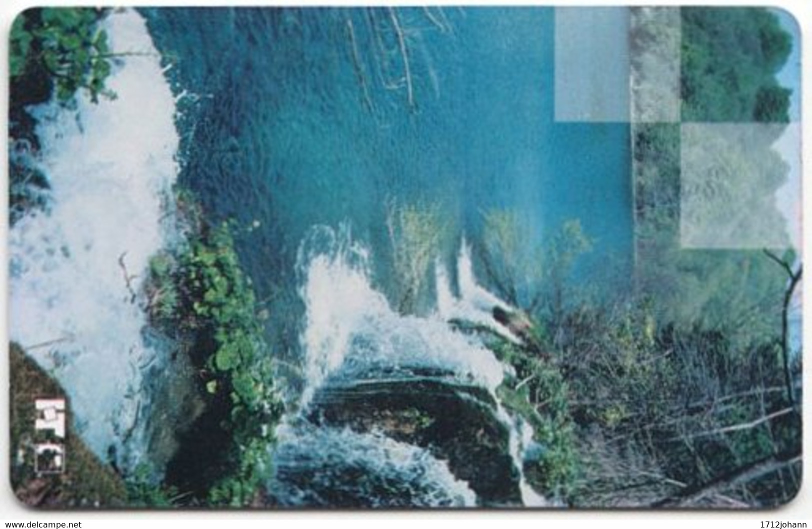 CROATIA D-124 Chip HT - Landscape, Waterfall - Used - Croazia