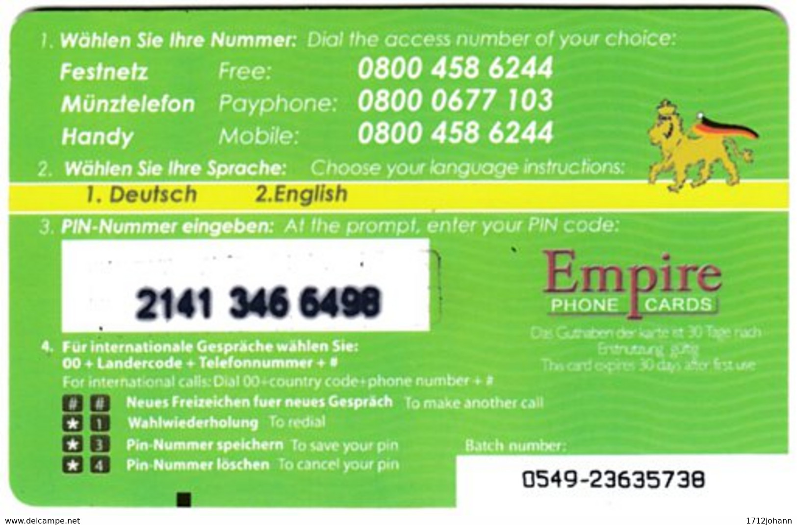 GERMANY Prepaid C-046 - Used - [2] Prepaid