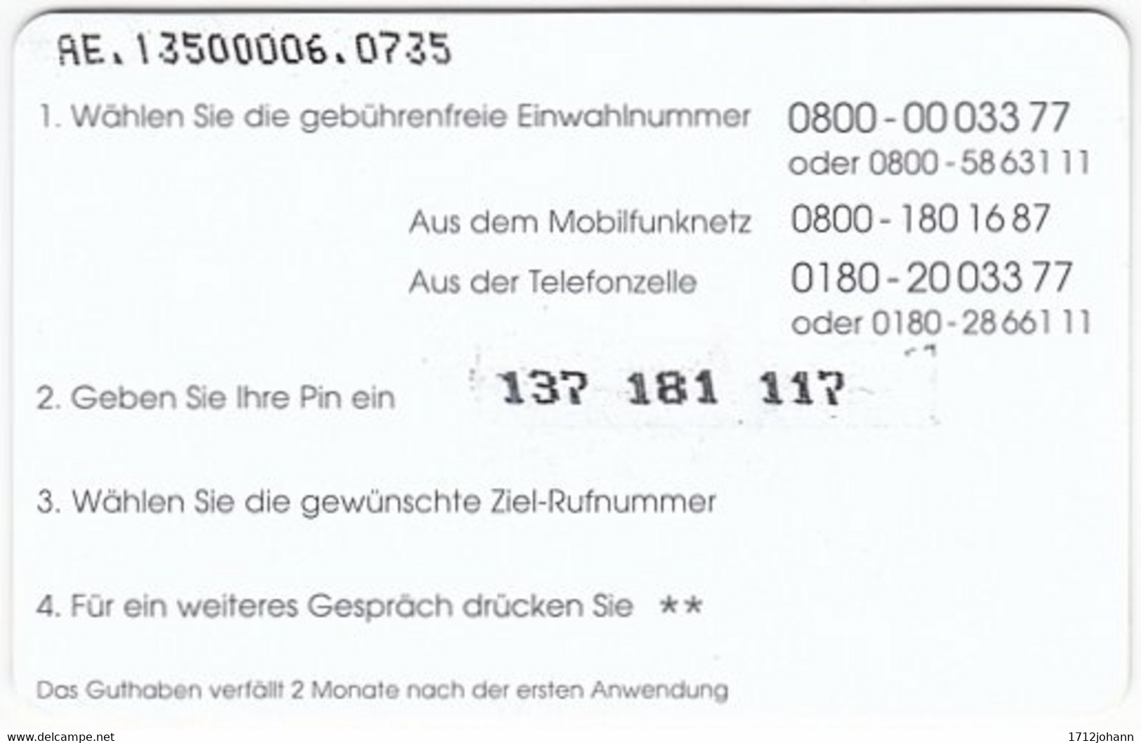 GERMANY Prepaid C-274 - FutureCall - Landscape, Mountains, Sunset - Used - [2] Prepaid