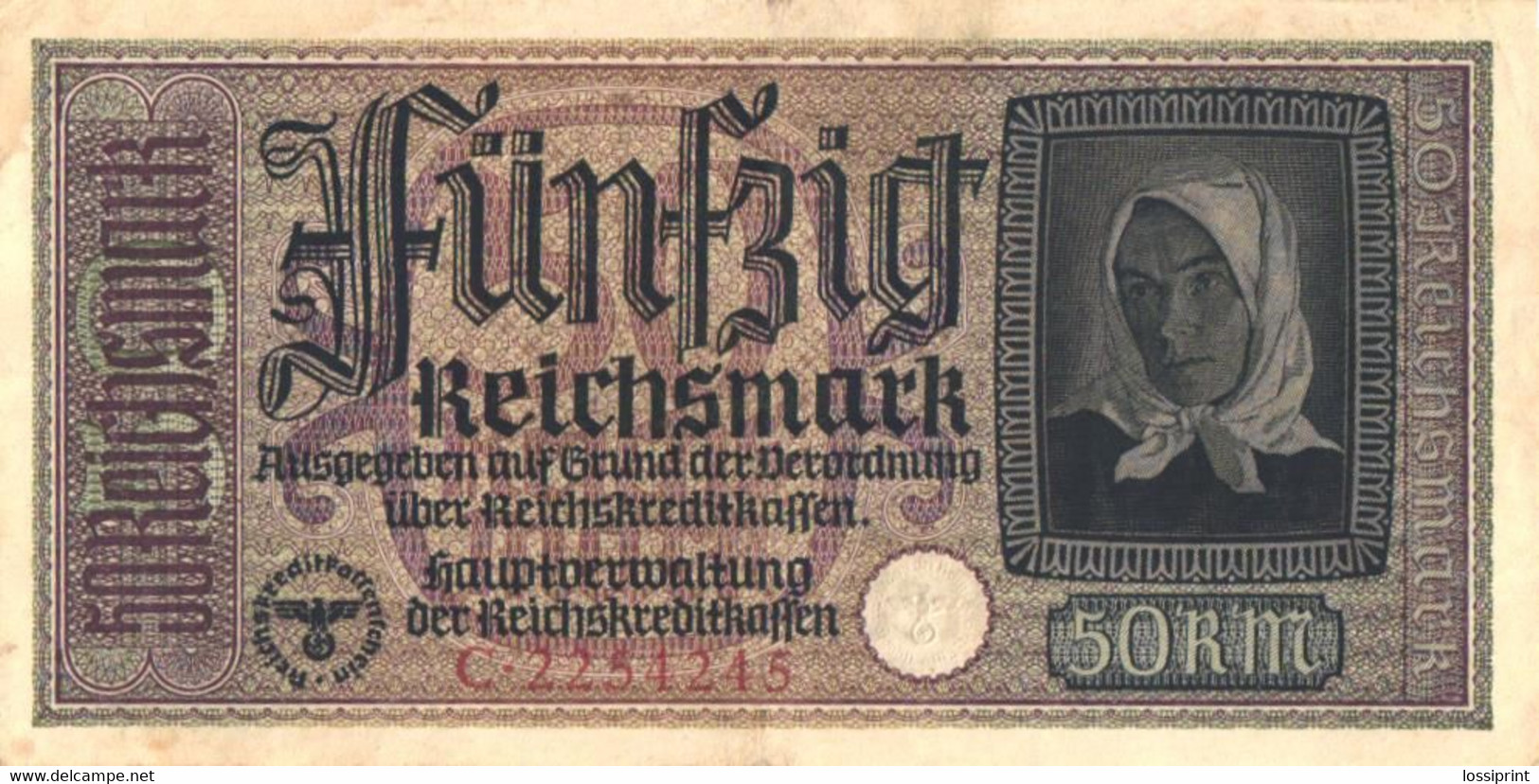 Germany:50 Reichmark - 50 Reichsmark