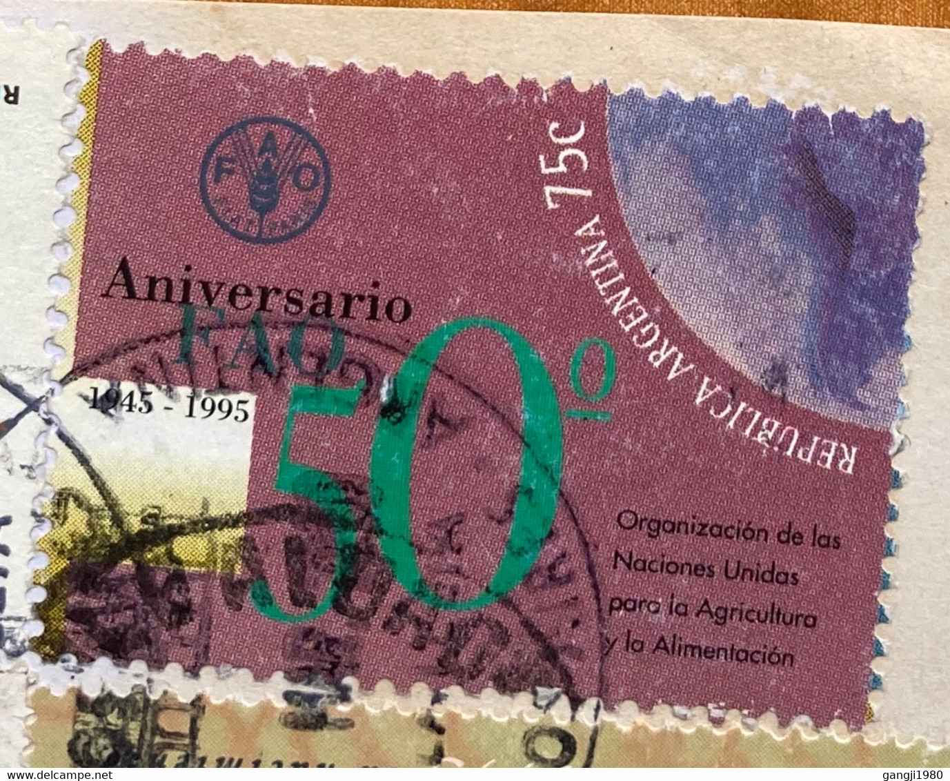 ARGENTINA 2000, JUAN PERON, OWL BIRD TAB, 3 STAMPS SPECIAL BUILDING CANCELLATION,AIRMAIL COVER TO INDIA, RECEIVED IN TOR - Cartas & Documentos