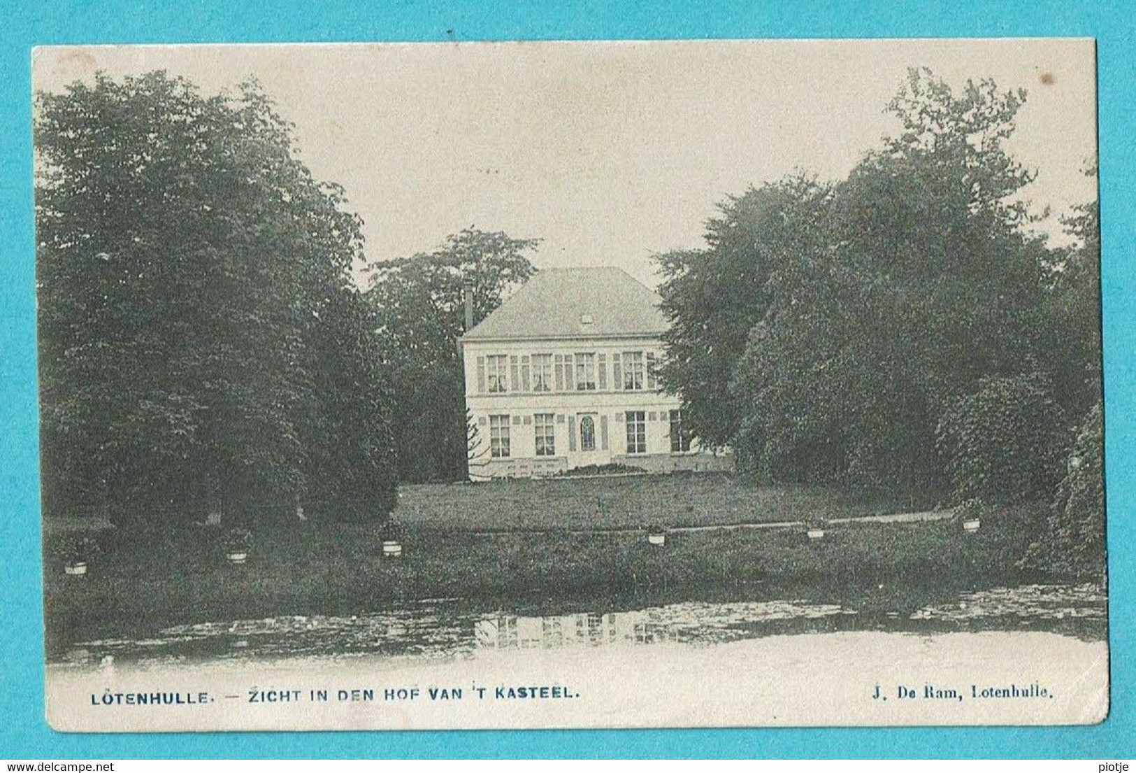 * Lotenhulle - Lootenhulle (Aalter - Oost Vlaanderen) * (J. De Ram) Zicht Op Den Hof Van Het Kasteel, Chateau, Unique - Aalter