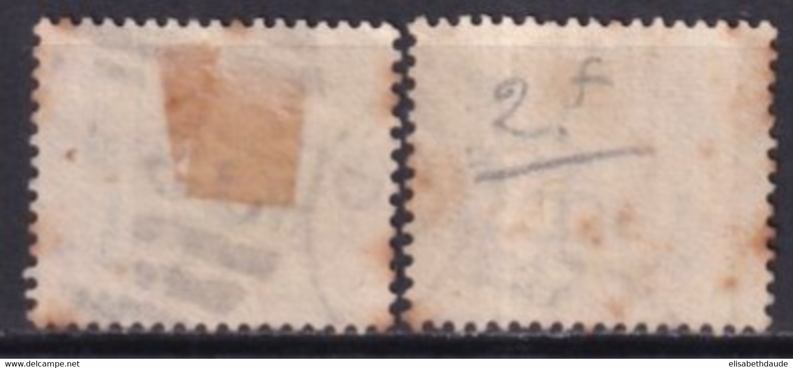 GB - 1883 - YVERT N° 78/79 OBLITERES PETITES ROUSSEURS à LAVER - COTE = 90 EUR - Oblitérés
