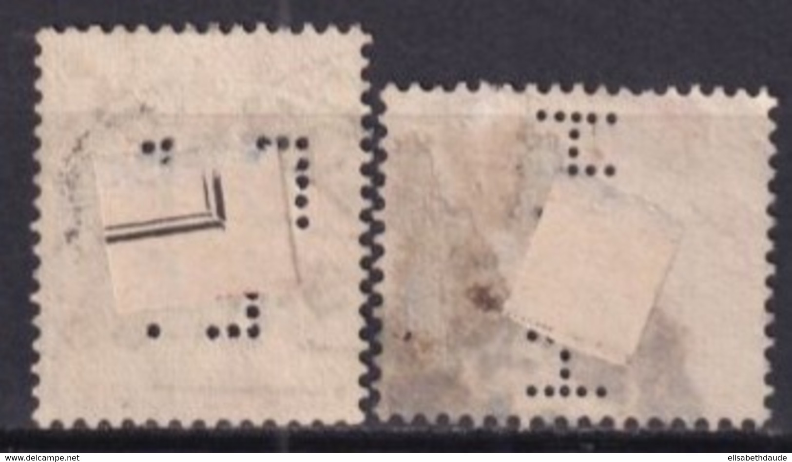 GB - 1883 - YVERT N° 78/79 OBLITERES PERFORES PERFIN - COTE = 90 EUR - Oblitérés