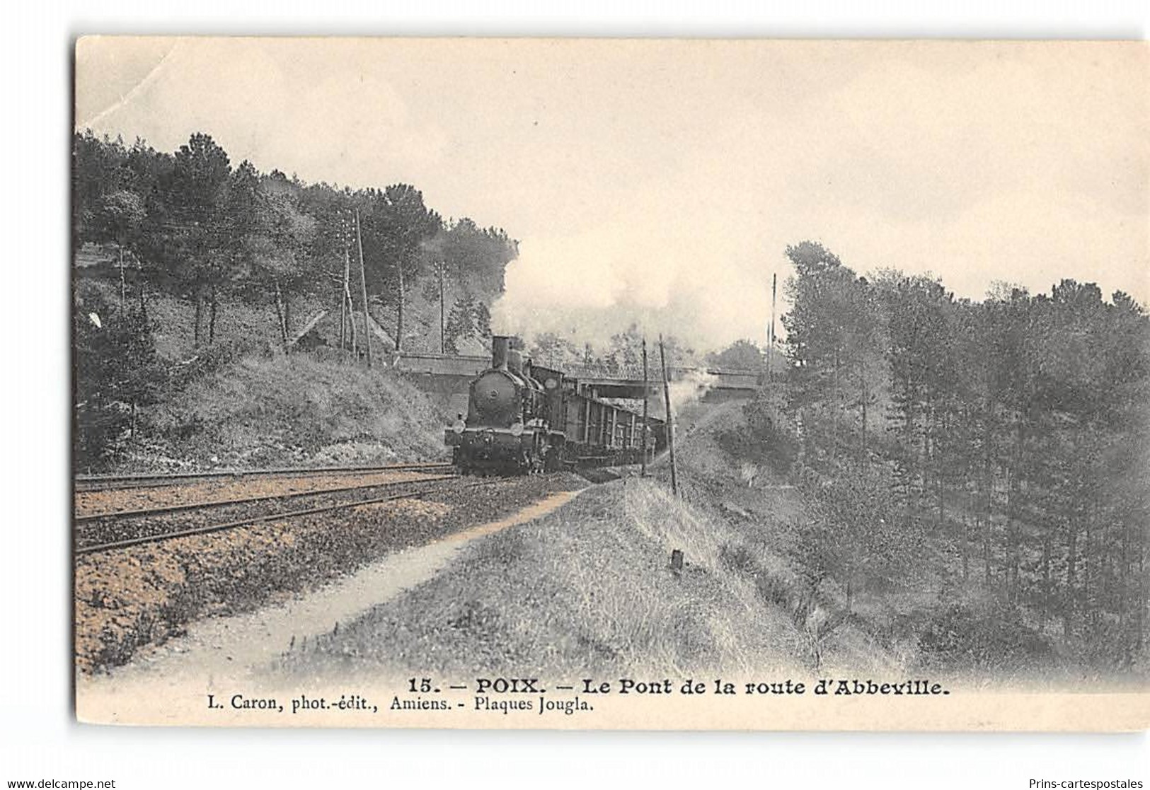 CPA 80 Poix Le Pont De La Route D'Abbeville Et Le Train - Poix-de-Picardie