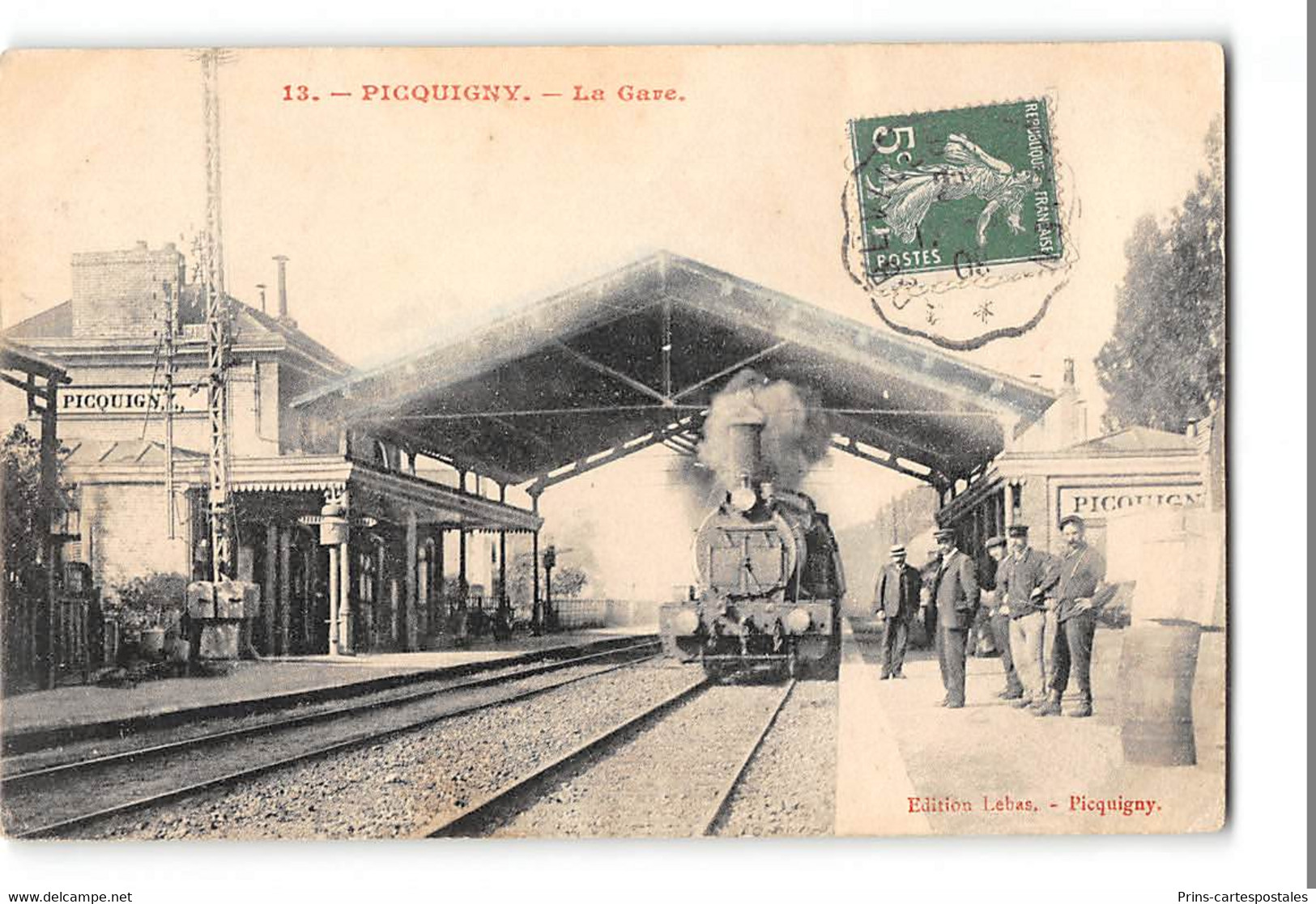 CPA 80 Picquigny La Gare Et Le Train - Picquigny