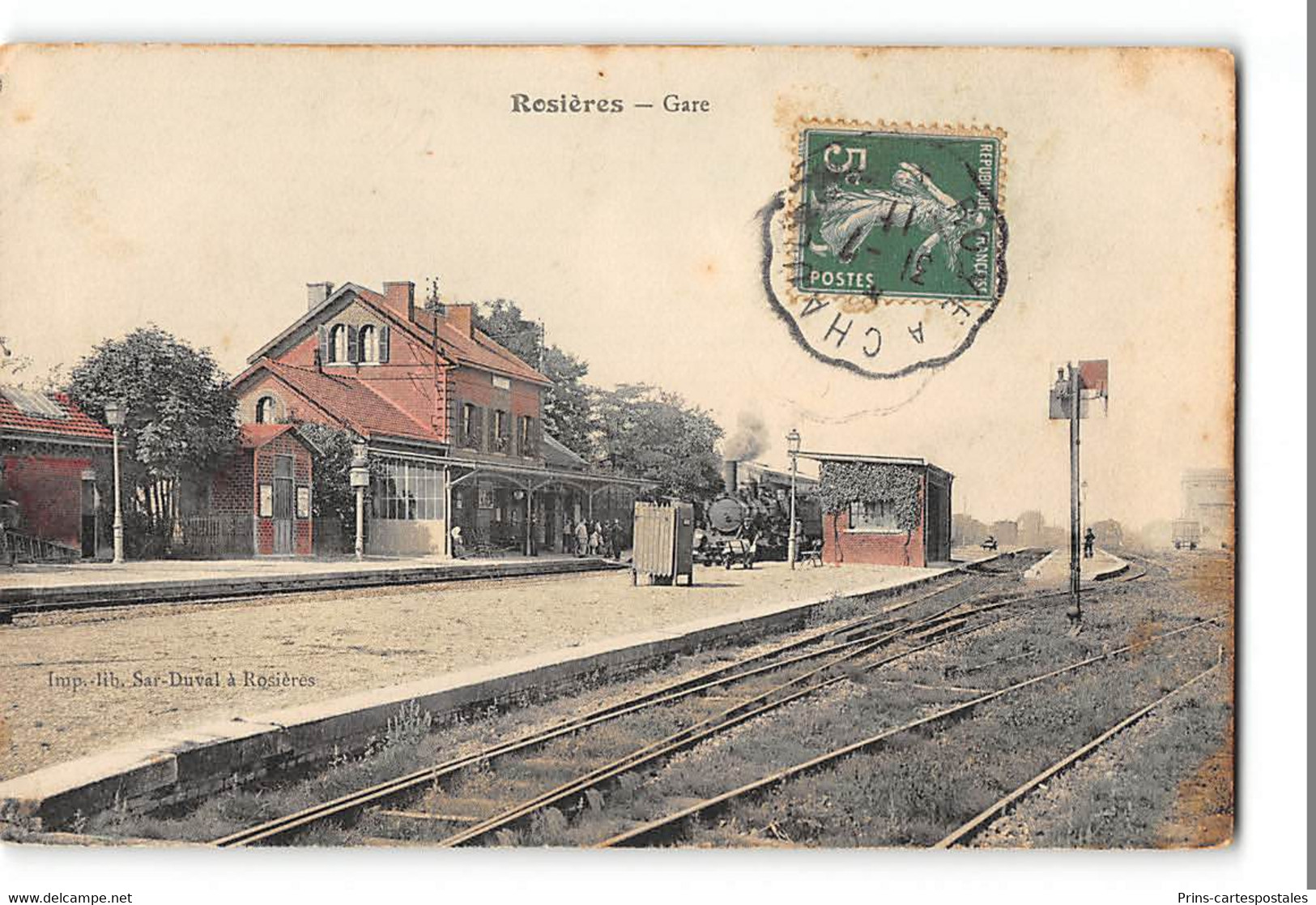 CPA 80 Rosieres La Gare Et Le Train - Rosieres En Santerre