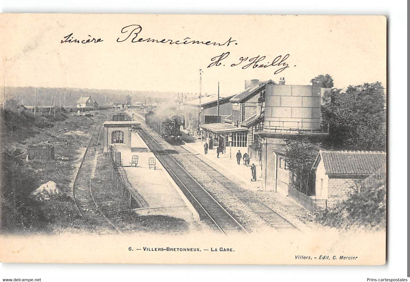 CPA 80 Villers Bretonneux La Gare Et Le Train - Villers Bretonneux