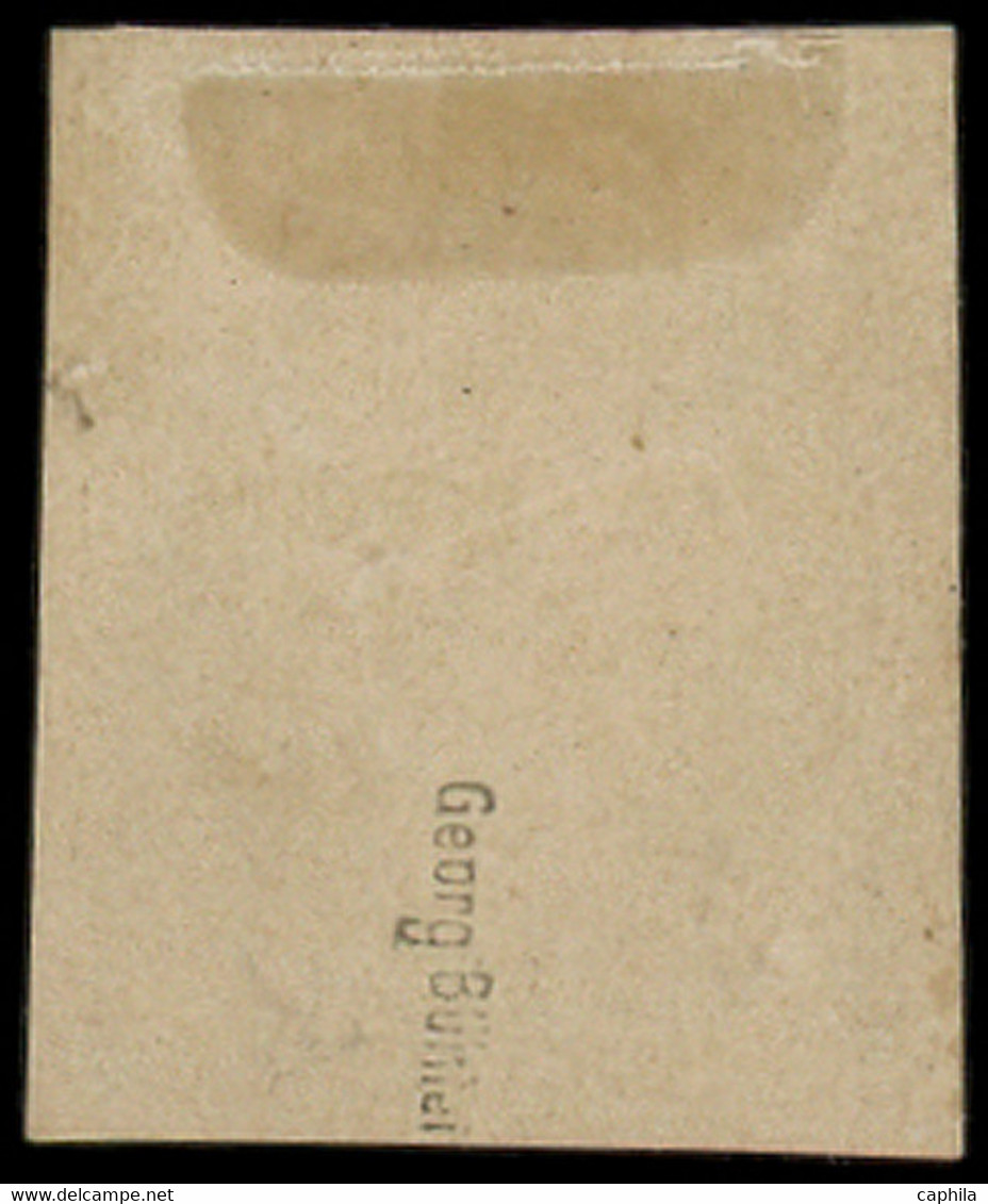 (*) FRANCE - Poste - 3, Variété D'impression Filet De Droite, Signé Buhler: 20c. Noir Sur Jaune - 1849-1850 Ceres