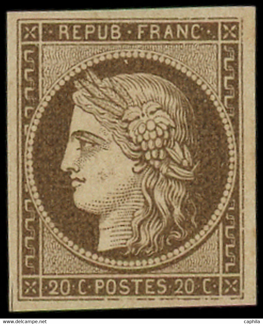 ESS FRANCE - Poste - 3, Essai En Brun: 20c. Cérès - 1849-1850 Ceres