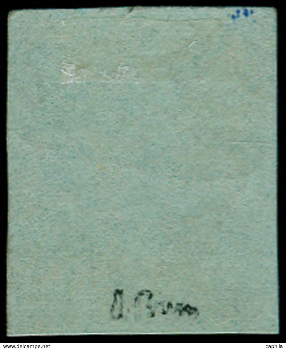 * FRANCE - Poste - 11, Belles Marges, Signé Brun: 1c. Olive - 1853-1860 Napoleon III