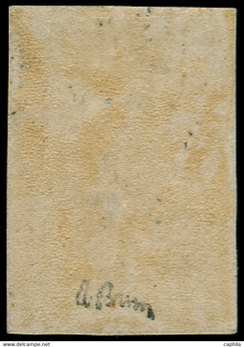 * FRANCE - Poste - 16, Bdf En Bas, Signé Brun, TB: 40c. Orange - 1853-1860 Napoléon III