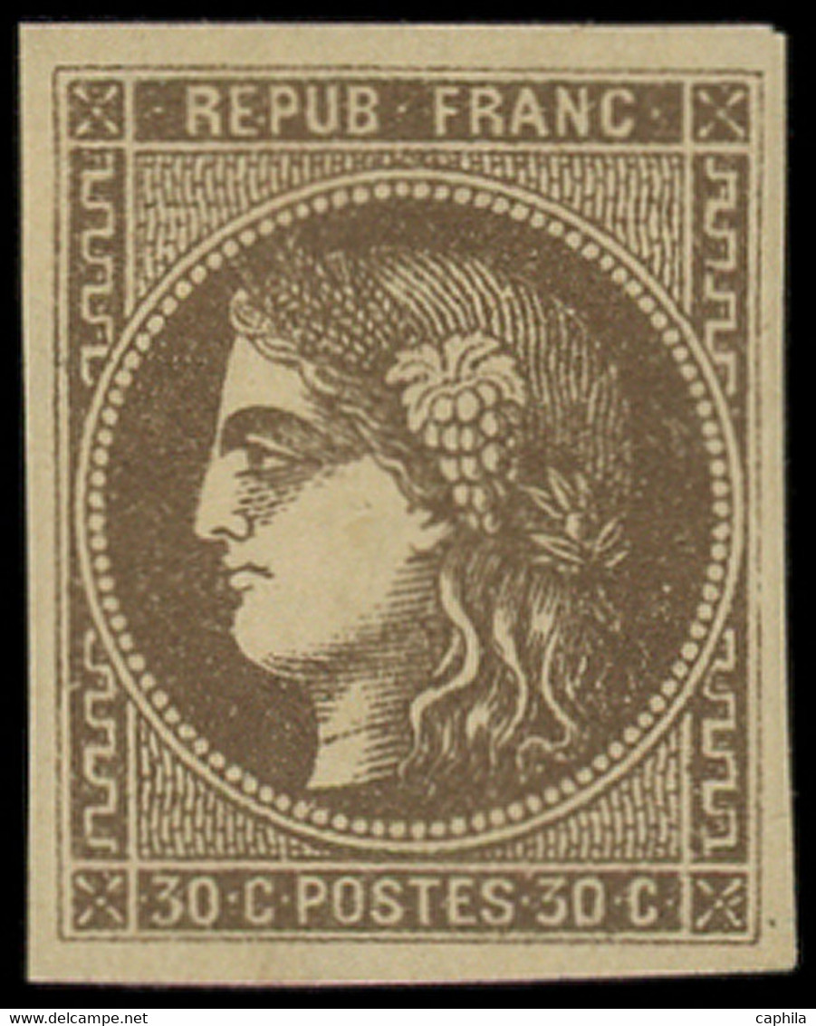 * FRANCE - Poste - 47, Belles Marges: 30c. Brun - 1870 Uitgave Van Bordeaux