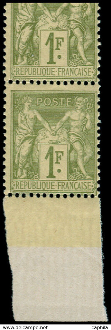 ** FRANCE - Poste - 82, En Paire, Bdf: 1f. Olive-clair - 1876-1898 Sage (Type II)