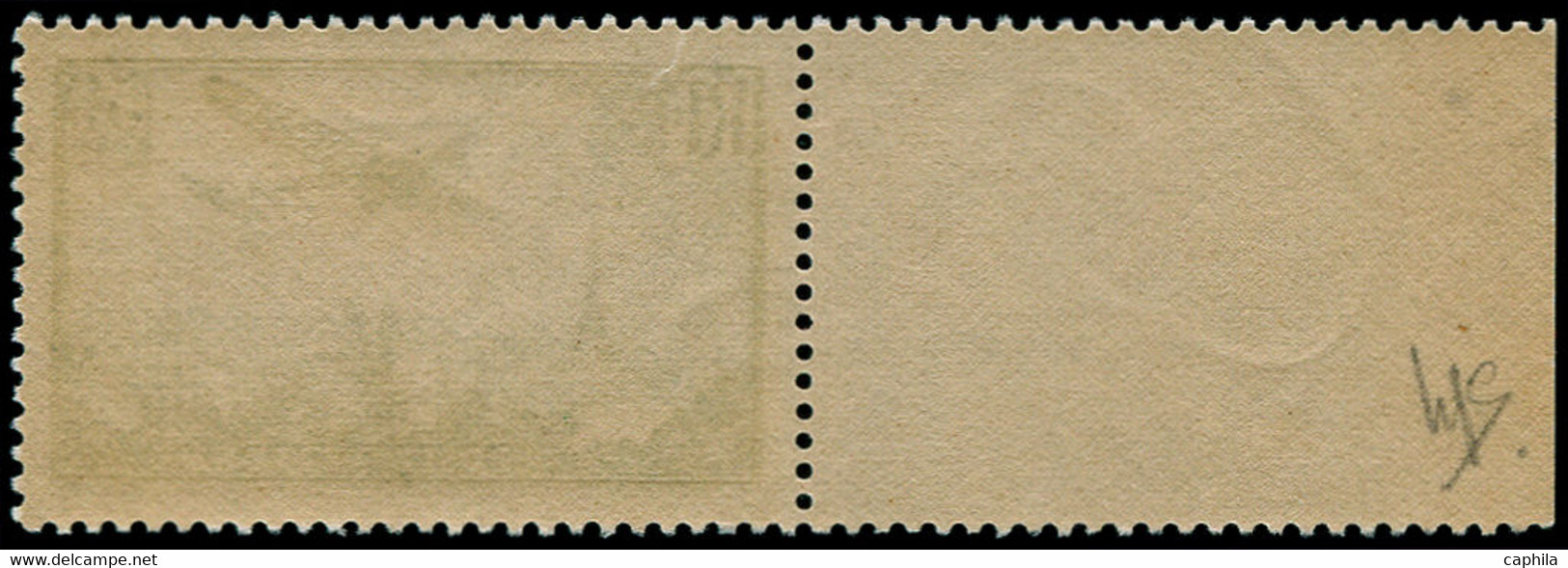 ** FRANCE - Poste Aérienne - 14, Bord De Feuille: 50f. Vert - 1927-1959 Neufs