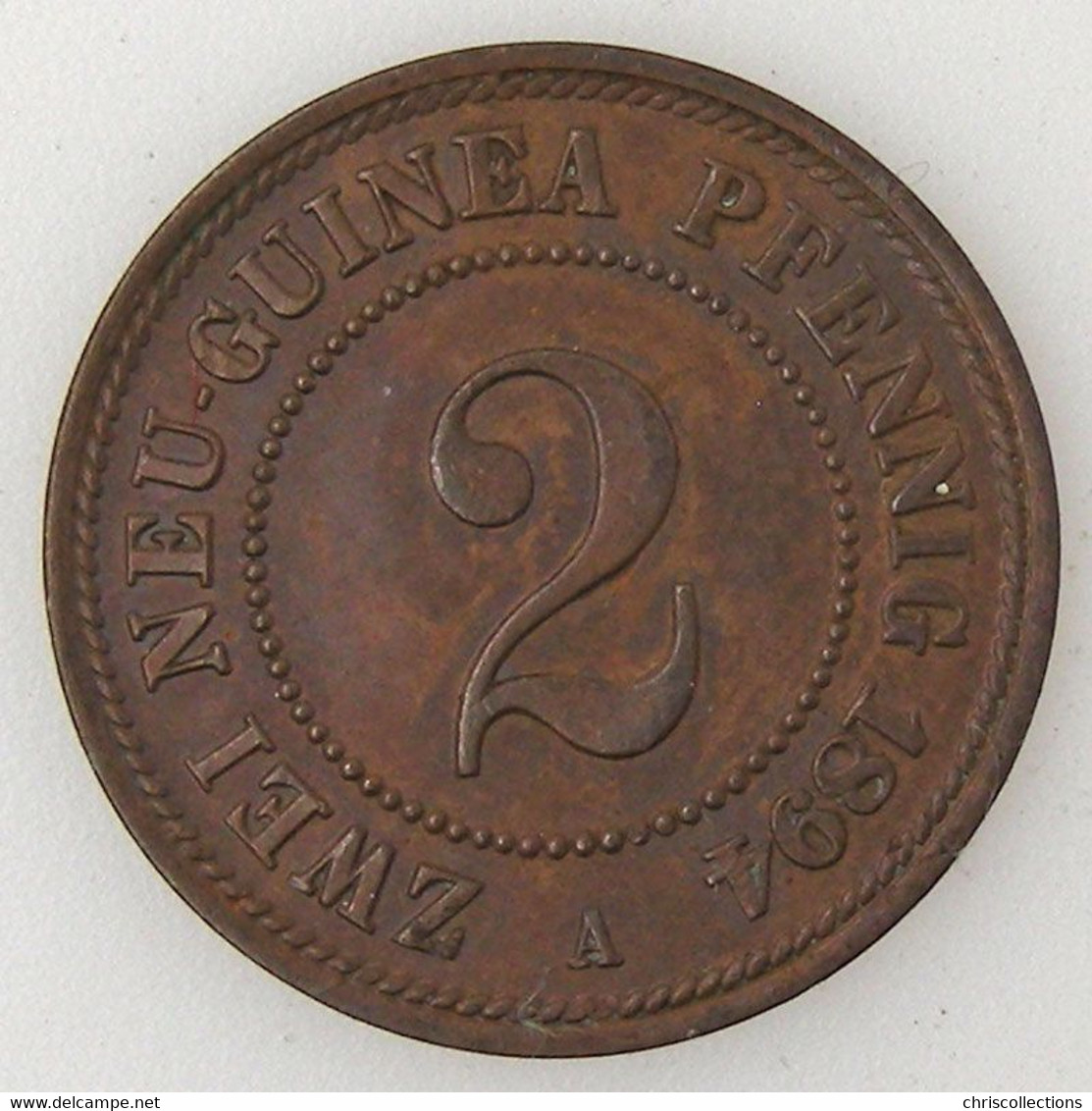 Nouvelle Guinée Allemande, 2 Pfennig 1894, TTB/TTB, KM#2 - Nouvelle Guinée Allemande