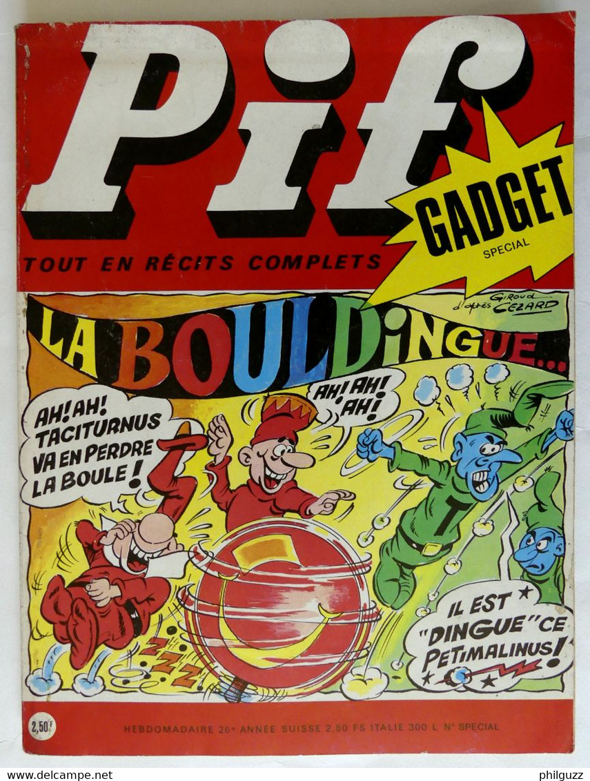 PIF GADGET N° SPECIAL 24/01/1972 Couv CEZARD (3) - Pif Gadget