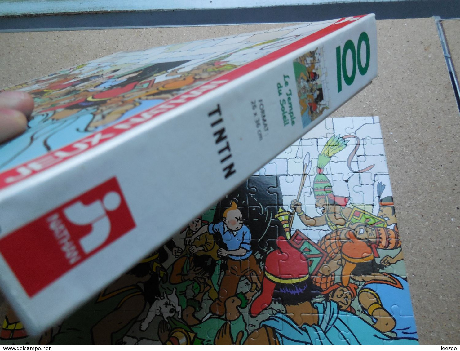 Hergé, 2 boites PUZZLES TINTIN Le Sceptre D'Ottokar avec L'oreille cassée 1983 + le temple du soleil 1992........1B222