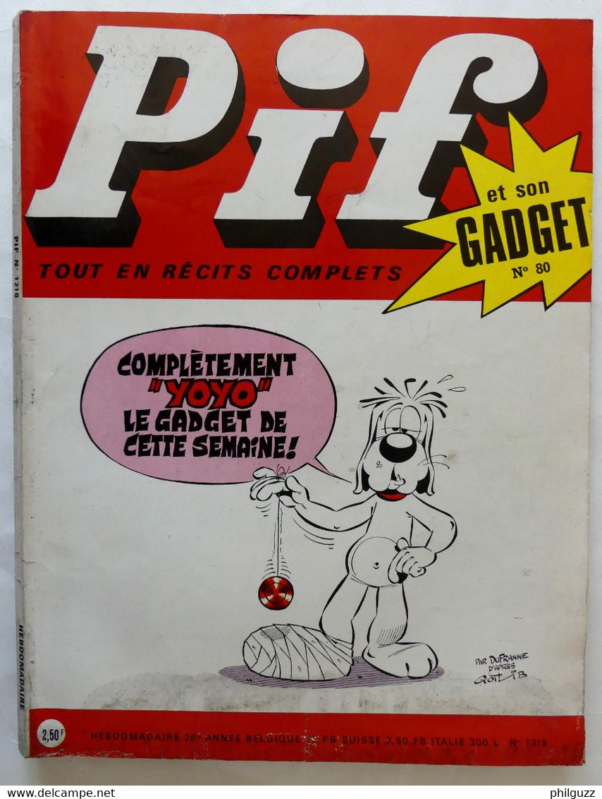 PIF GADGET N° 80 BE- Couv Gotlib Avec Gadget Yoyo - Pif Gadget