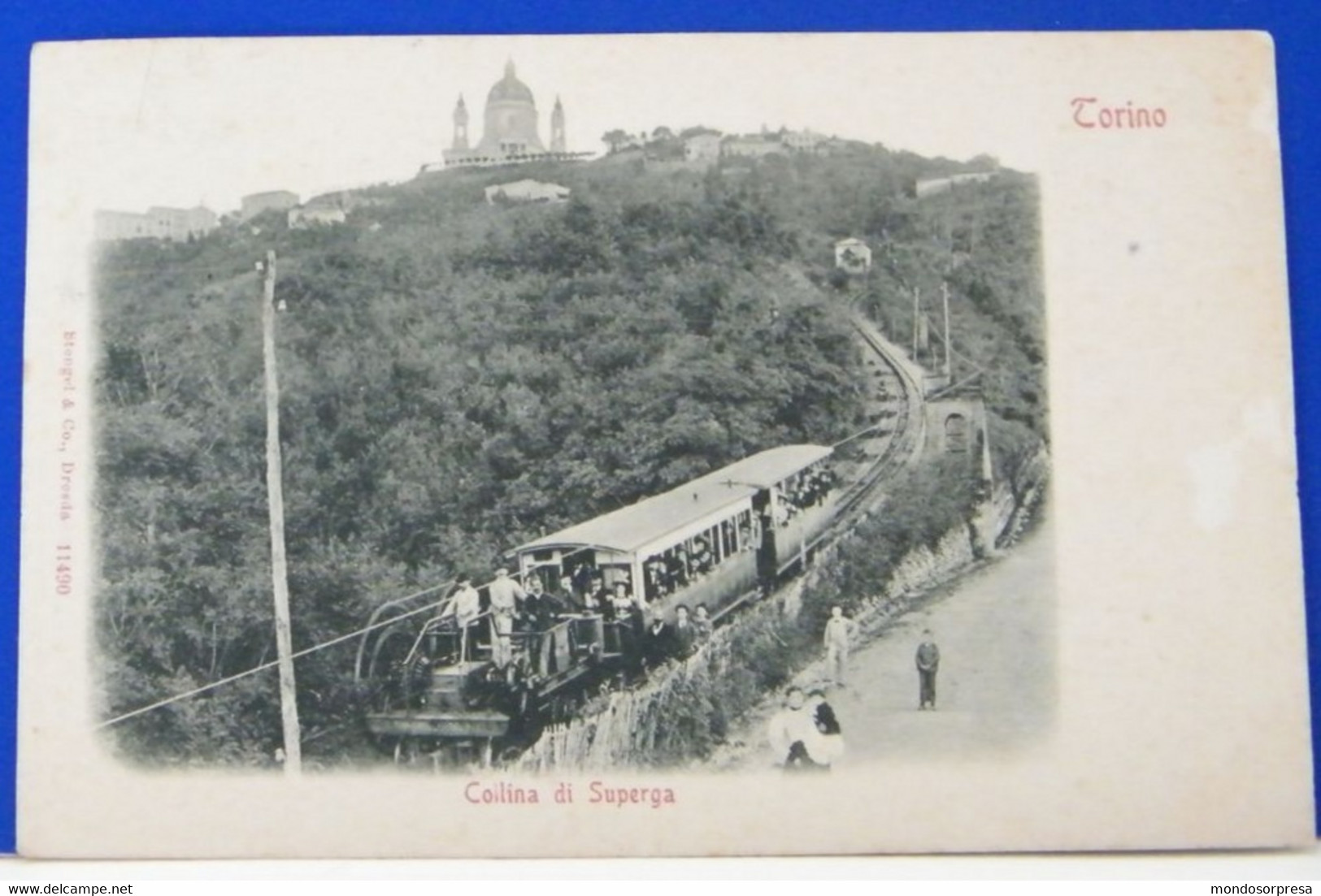 (T) TORINO - ANIMATA - COLLINA DI SUPERGA - FUNICOLARE / CREMAGLIERA / TRANVIA - VIAGGIATA 1900 - Trasporti