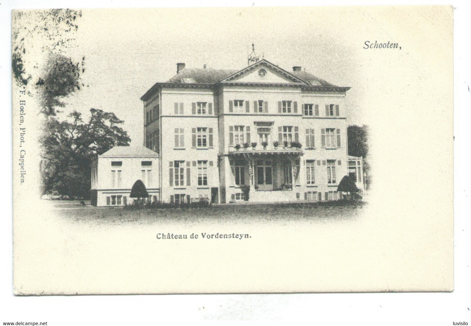 Schoten Schooten Château De Vordensteyn F. Hoelen, Phot. Cappellen N. 90 - Schoten