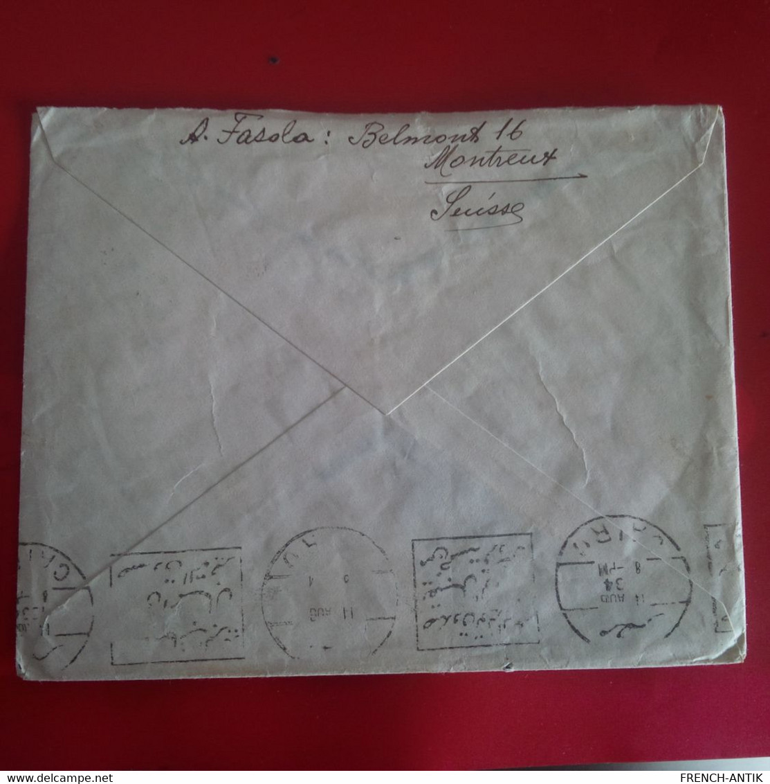 LETTRE SUISSE MONTREUX NERIVUE POUR LE CAIRE - Lettres & Documents