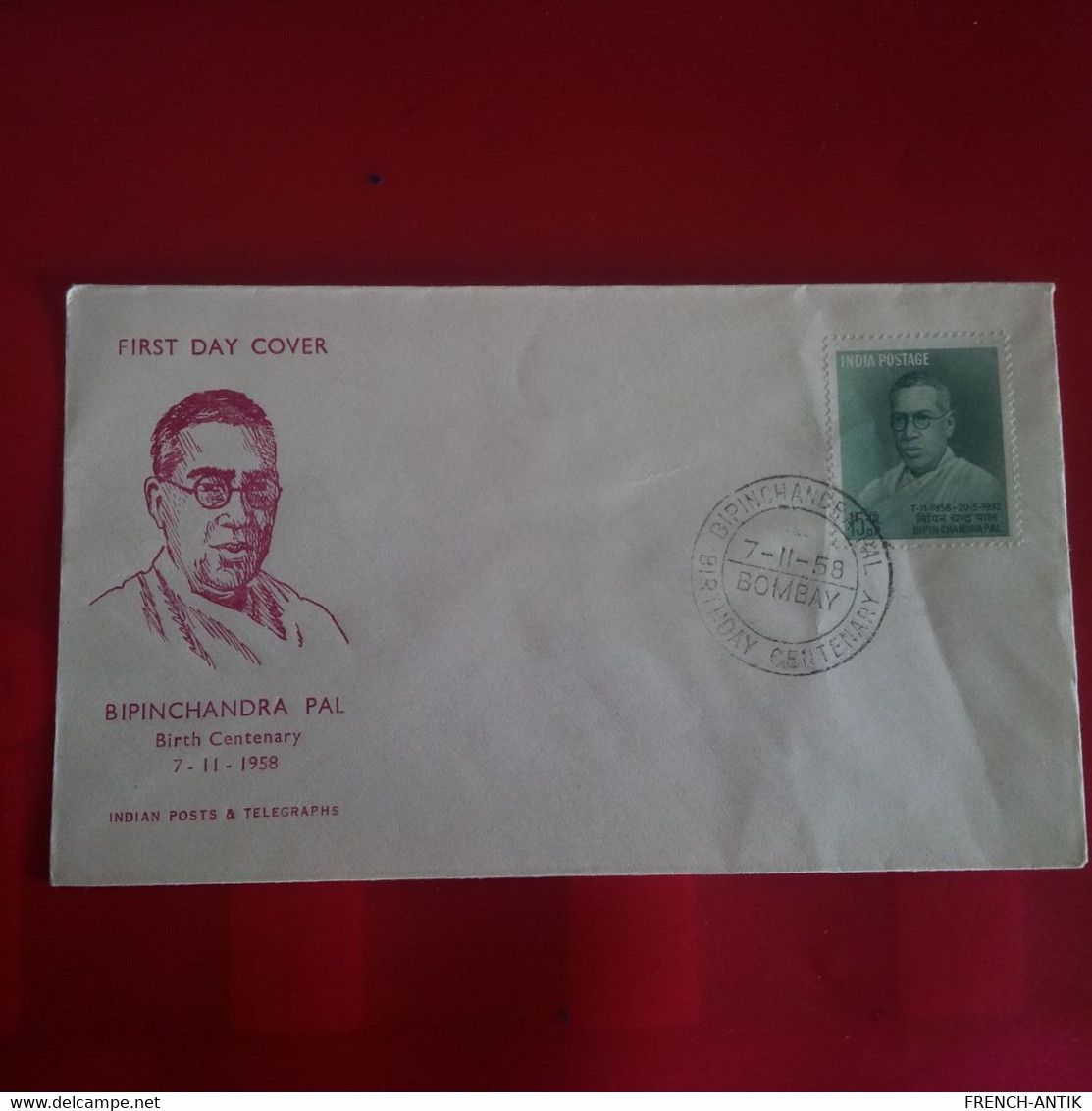 LETTRE BIPINCHANDRA PAL 1958 BOMBAY - Storia Postale
