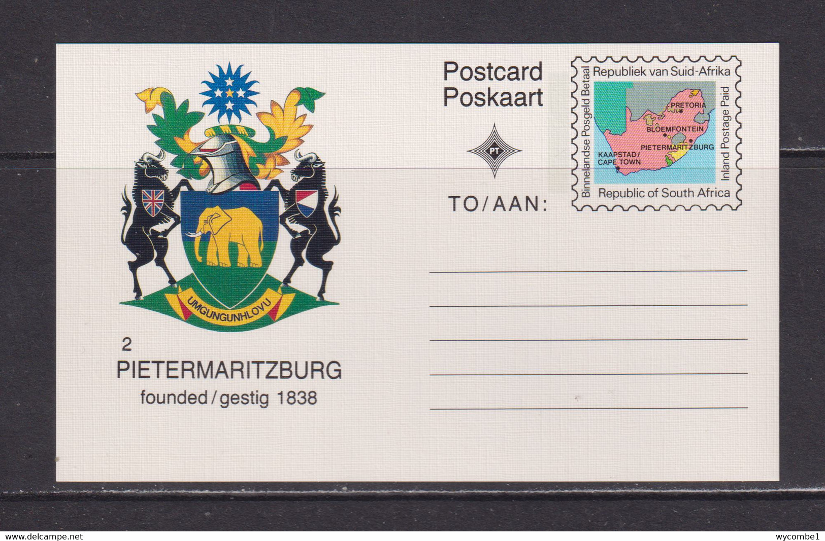 SOUTH AFRICA - 1996 Coat Of Arms Pre-Paid Postcard - Covers & Documents