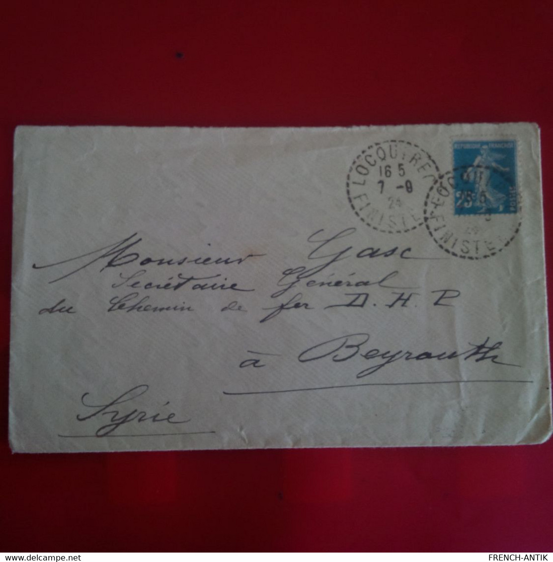 LETTRE LOCQUIREC POUR BEYROUTH 1924 - Brieven En Documenten