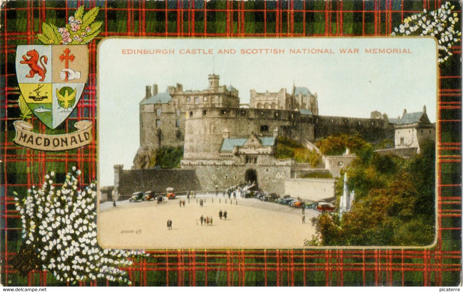 EDINBURGH CASTLE & SCOTTISH NATIONAL WAR MEMORIAL, Macdonald Tartan, Clan, Valentines Colourtone - Genealogy