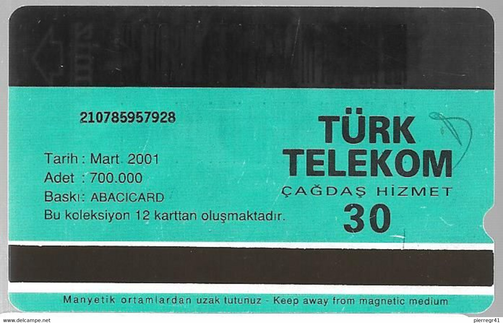 CARTE-MAGNETIQUE-30-TURQUIE-KALELERIMIZ-ANTALYA CHATEAU-BE - Türkei