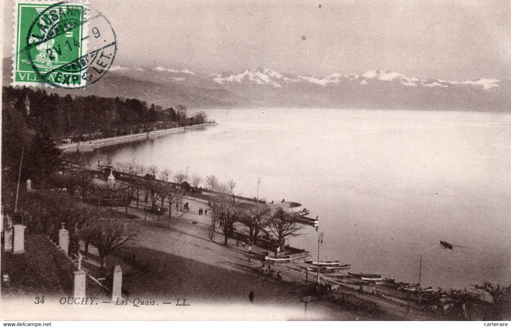 SUISSE,HELVETIA,SWISS,SCHWEIZ,SVIZZERA,SWITZERLAND,VAUD,LAUSANNE,LOSANNA,OUCHY,1914 - Lausanne