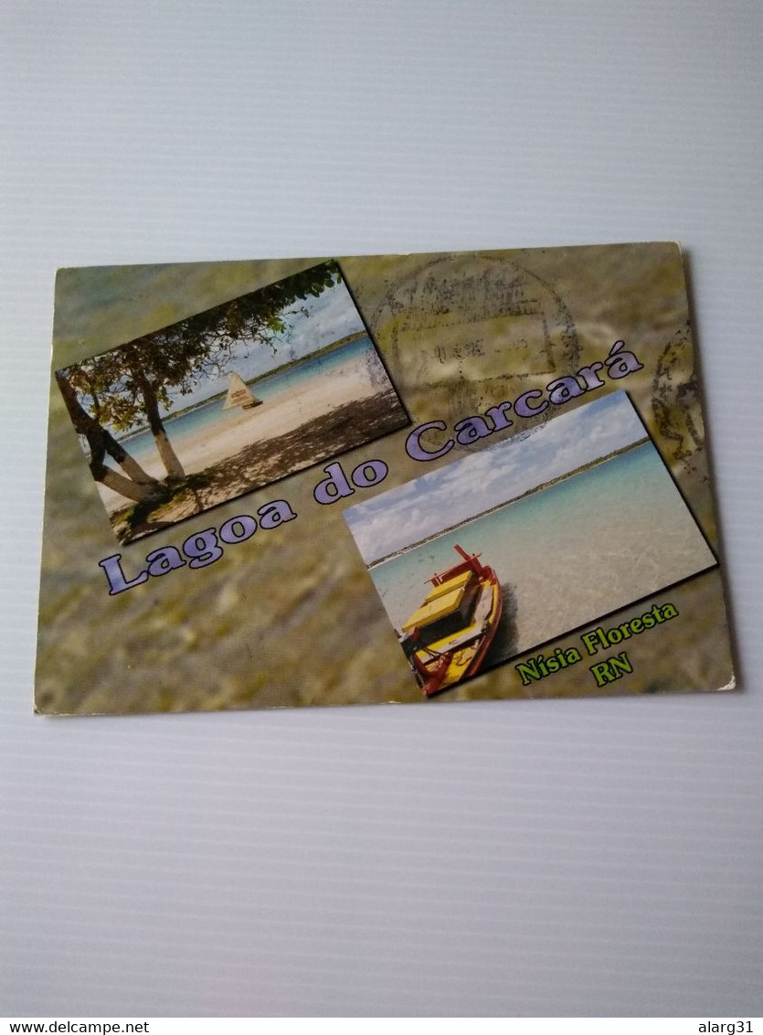 Brasil.natal.RN.2cards .carcara Lagoon.pu Card..sería Blanca .White Sand.sal Shipping Depot. - Natal