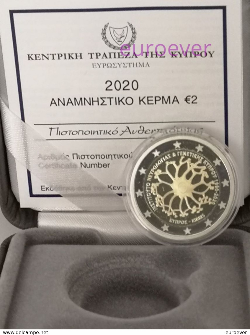 2 Euro Gedenkmünze 2020 Nr. 32 - Zypern / Cyprus - Neurologie Und Genetik PP Proof - Chypre