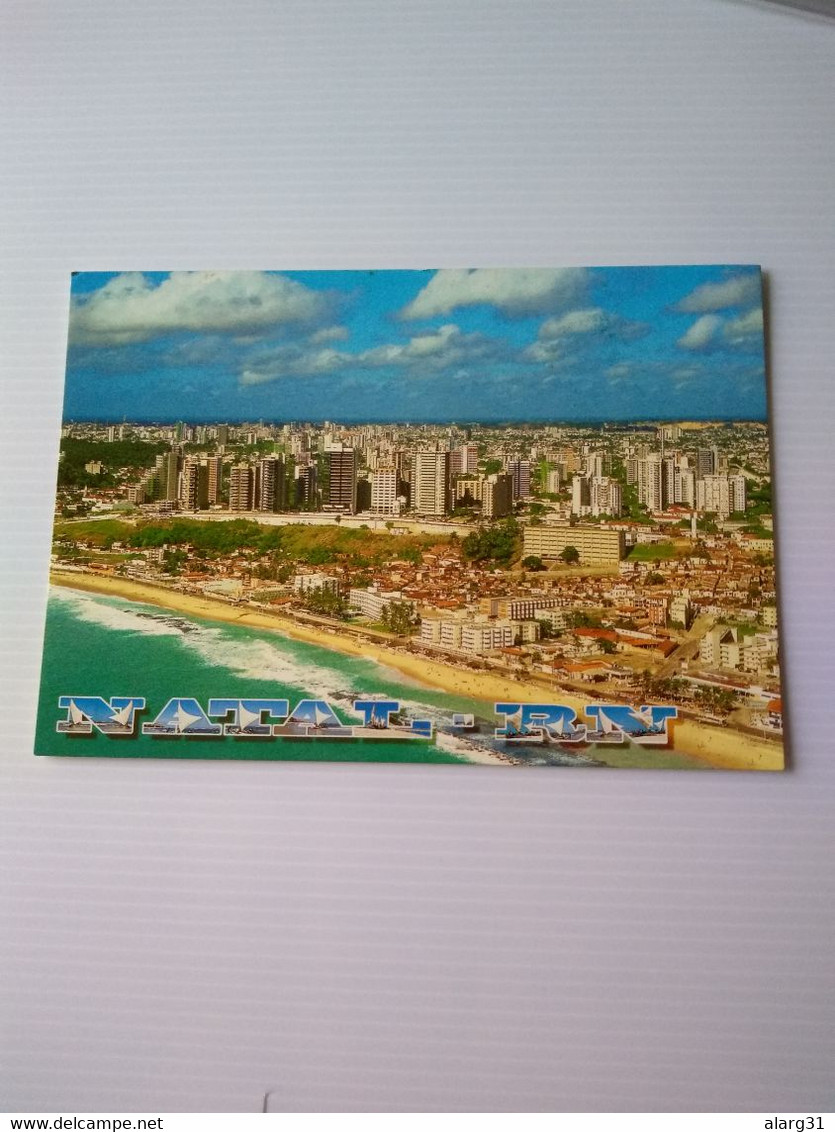 Brasil.natal.RN.2cards.palacio Da Cultura.natal 400 Years.air View Of Natal.e7 Reg Postage.commems For Post . - Natal