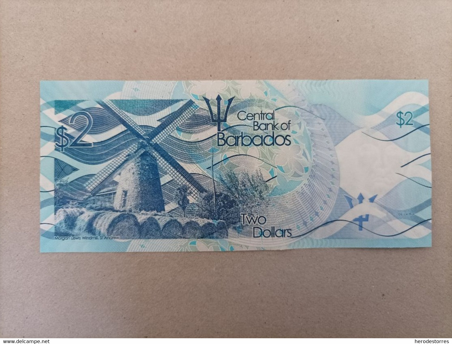 Billete De Barbados De 2 Dolares, Año 2013, UNC - Barbados (Barbuda)