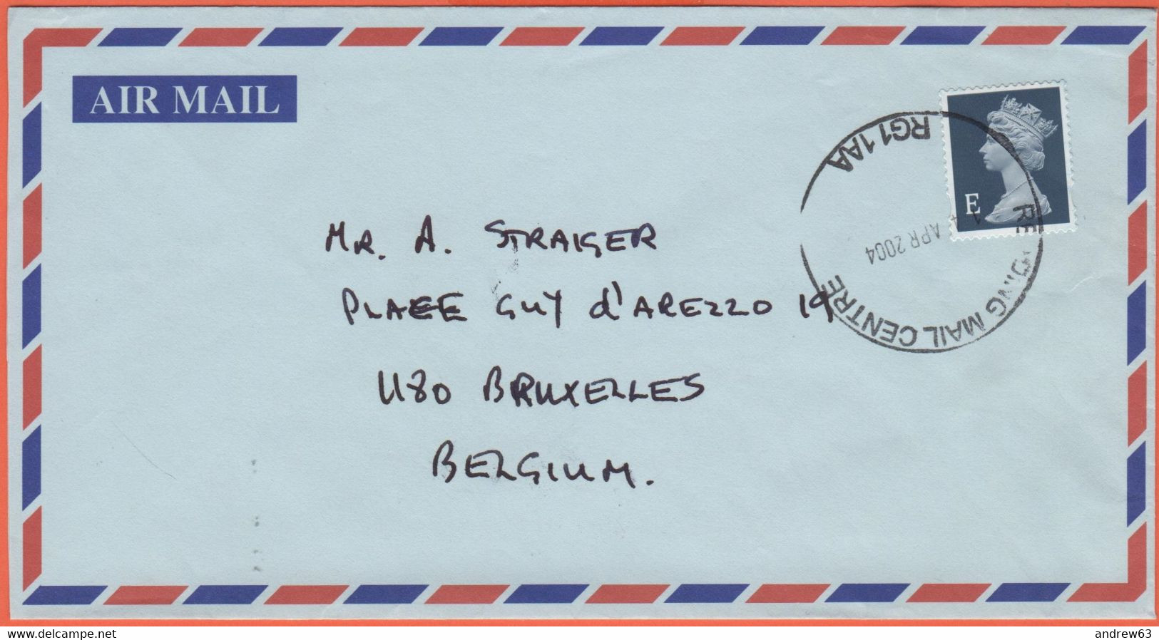 GB - Regno Unito - GREAT BRITAIN - UK - 2004 - E Stamp - Viaggiata Da Reading Per Bruxelles, Belgium - Brieven En Documenten