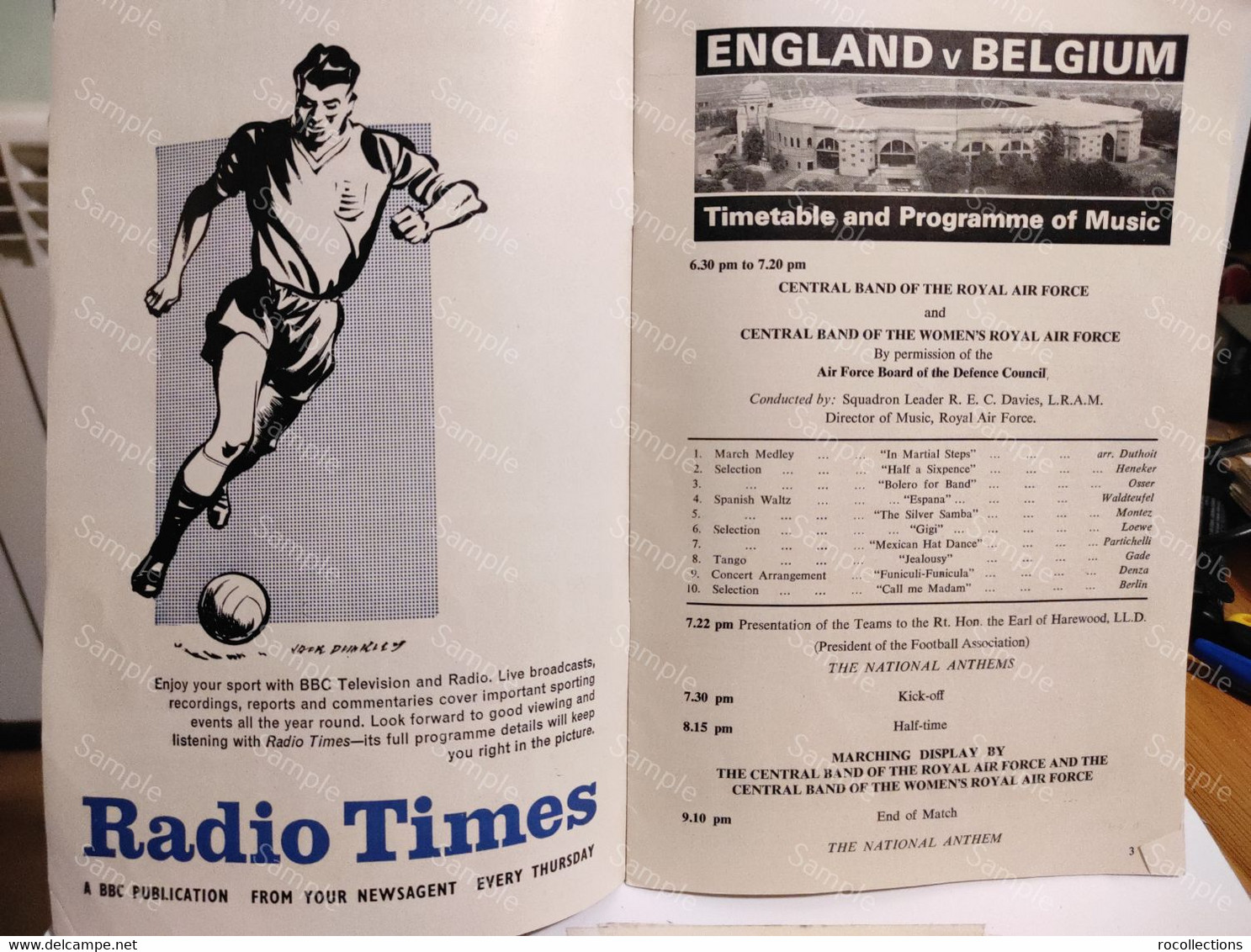 Soccer Football ENGLAND Vs BELGIUM Official Programme WEMBLEY October 21st 1964 - 1950-Aujourd'hui