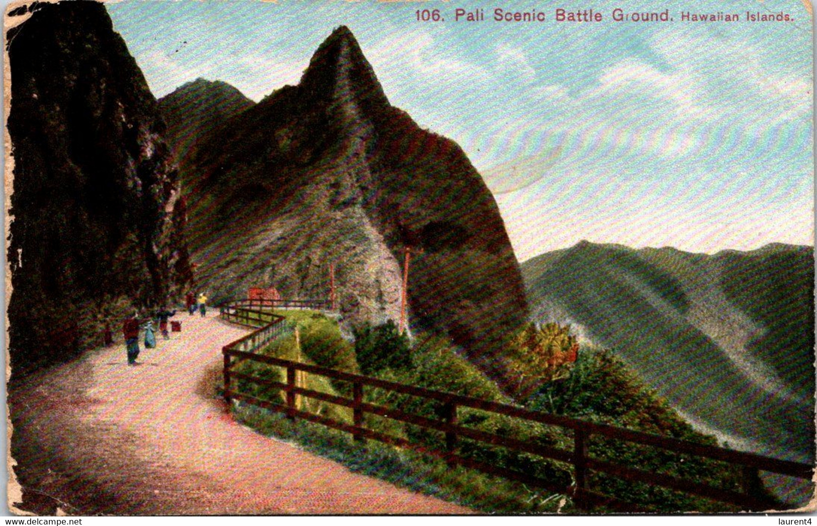 (5 H 36) (P/F) USA - VERY OLD - Hawaii Islands - Pali Scenic Battle Ground (posted To Australia 1915) - Honolulu