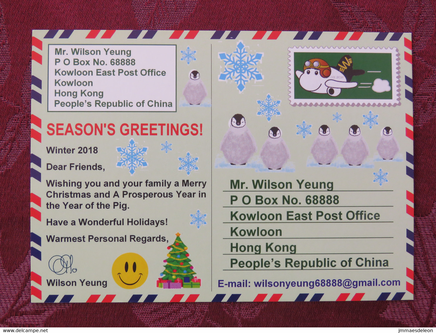 Hong Kong 2018 Advertisement Postcard - Airport - Plane - Lettres & Documents