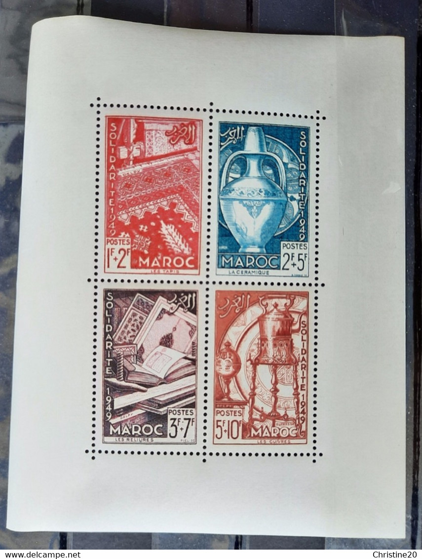 Maroc 1949 BF3 **TB Cote 60€ - Blocks & Sheetlets