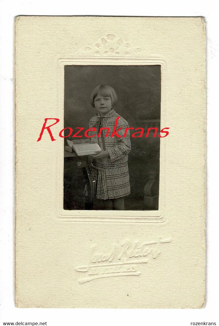 Oude Foto Ancienne Photo Old Portrait Meisje Young Girl Jeune Fille Child Enfant Madchen Studio Cabinet - Personas Anónimos